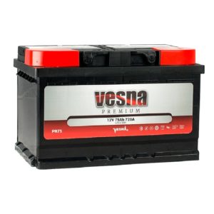 Аккумулятор VESNA Premium 75 Ач оп низкий