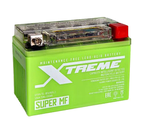 Мото аккумулятор Xtreme UTX4,5L(YTX4L)-BS iGEL (4,5Ah)